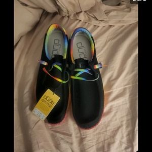 Hey Dude Men Wally Stretch Pride Shoe US Size  15 new with box